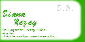 diana mezey business card